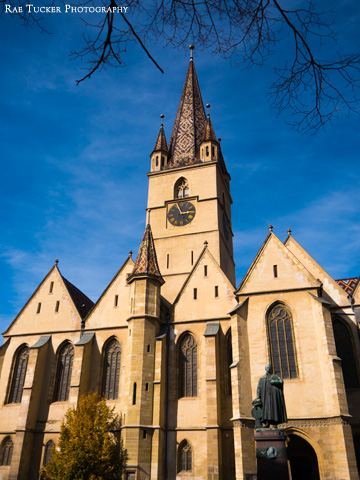 The cathedral in Sibiu, Romania