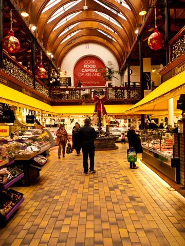 The main entrance of the English Market in Cork, Ireland.