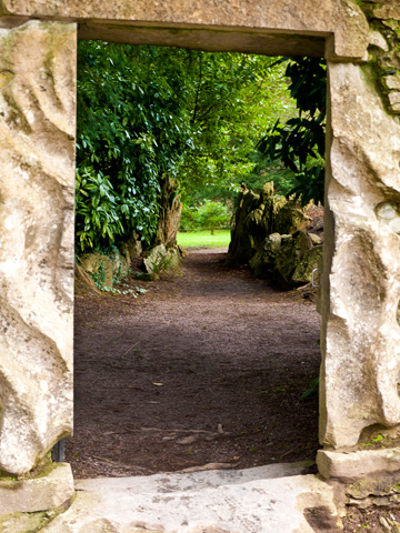 An entrance to the grounds of the Blarney Castle in Ireland.