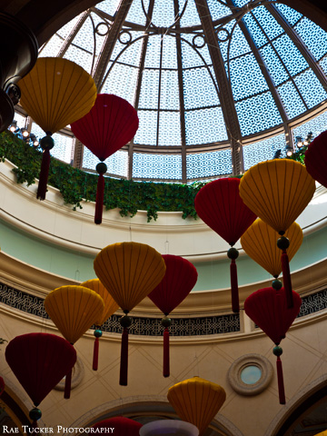 Chinese New Year decorations displayed at the Venetian Hotel and Casino in Las Vegas