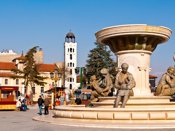 Karpos Rebellion Square in Skopje, Macedonia