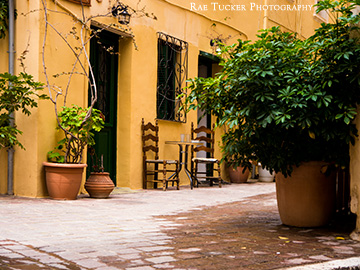 A Place to Sit in the Old Town, in Chania, Greece