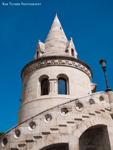 One of the seven turrets of Fisherman's Bastion in Budapest, Hungary.