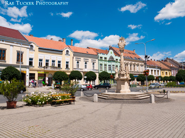 Tapolca main square in Hungary