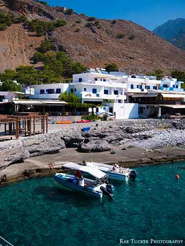 Agia Roumeli, a small village on the island of Crete in Greece