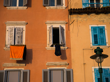 The bold colors of Rovinj in the summer