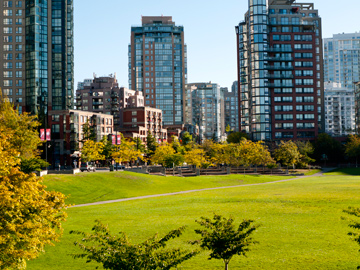 Yaletown in Vancouver, Canada during the early autumn