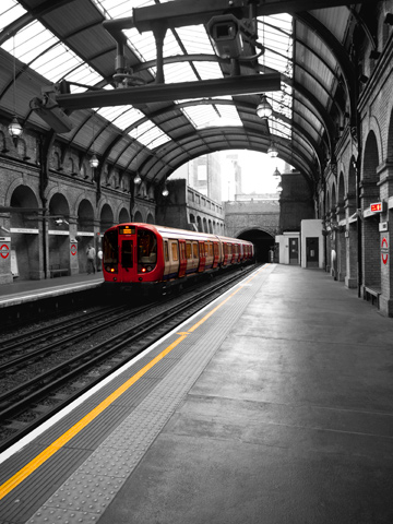Train station in London, England