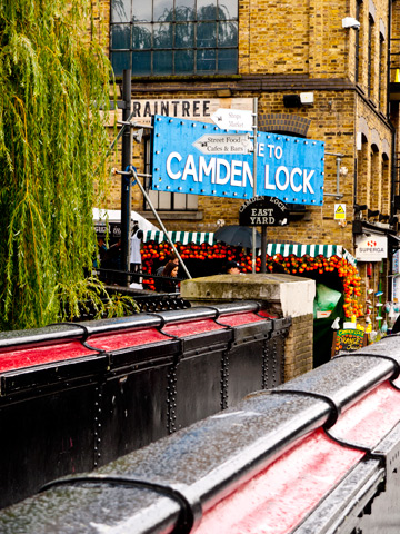 Passage to Camden Lock market in London