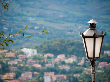 A street light in San Marino