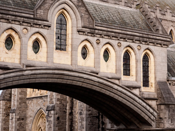 The bridge of the Christ Church Cathedral in Dublin, Ireland
