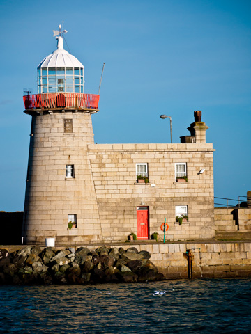 A lighthouse in Howth in Dublin, Ireland