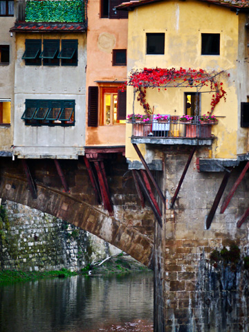 The Ponte Vecchio during the autumn months in Florence, Italy