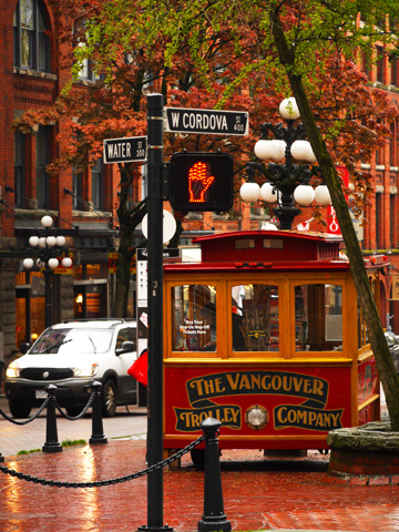 The Vancouver Trolley Company in Gastown in Vancouver, BC, Canada