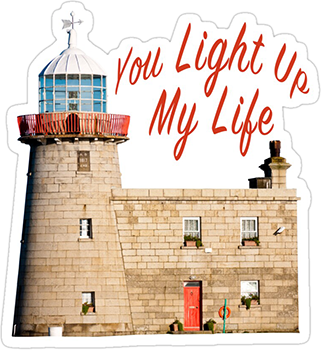 Light of Up Life Lighthouse Sticker