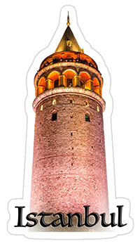 Istanbul Galata Tower Sticker