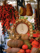 Food displayed at a market