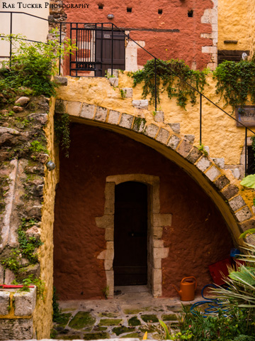 Architectural detail of a building in Chania, Greece