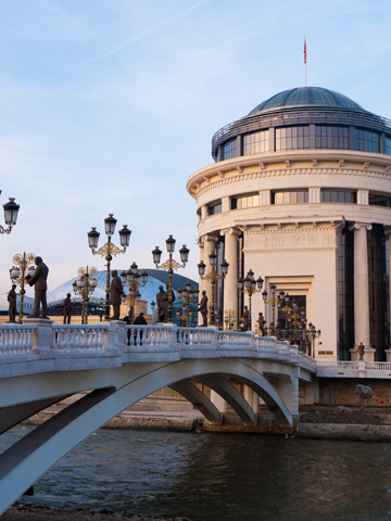The Art Bridge in Skopje, Macedonia