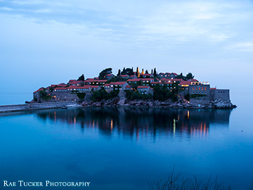 Sveti Stefan Evening in Montenegro