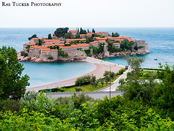Overlooking Sveti Stefan in Montenegro