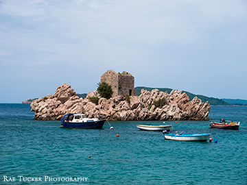 Along the Adriatic Sea in Przno, Montenegro