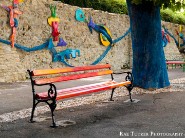 A colorful park in Zagreb, Croatia