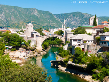 The reconstruected Stari Most draws many visitors to Mostar, Bosnia and Herzegovina