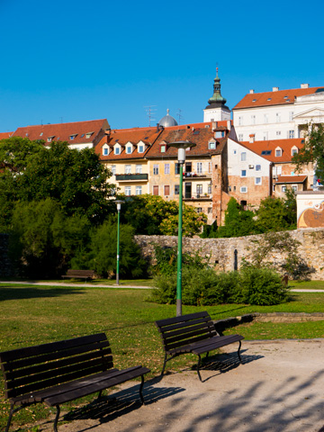 A park in Zagreb, Croatia during the summer