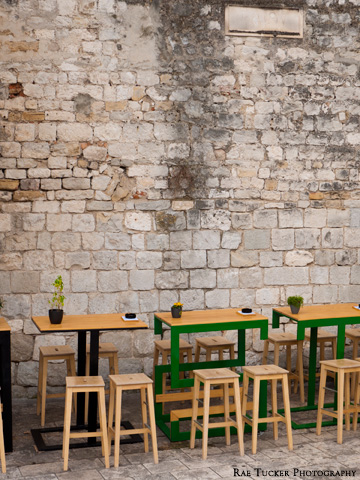 A patio in Split, Croatia