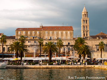 The Riva at sunset in Split, Croatia