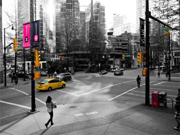The colors of downtown Vancouver