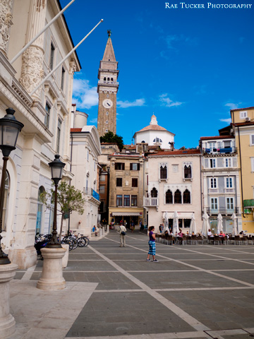 Tartini Square in Piran, Slovenia