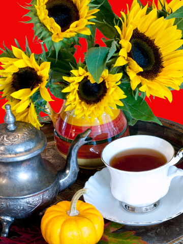 A Thanksgiving tea service