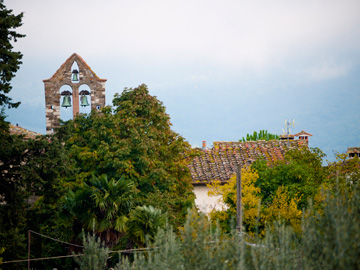 Old church bells in Toscana during the autumn months.
