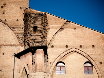 The back of the duomo in Bologna, Emilia Romagna