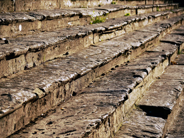 Weathered stairs in Arezzo, Italy