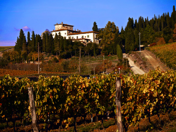 A tuscan farmhouse outside of Sieci, Italy.
