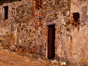 A tuscan stone house in Italy.