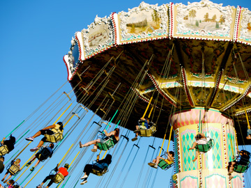Carnival swings in Vancouver, British Columbia, Canada