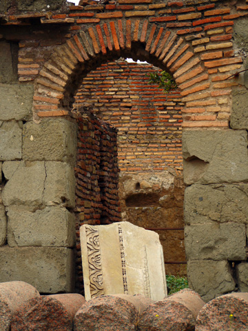 Julius Caesar's House in the Roman Forum in Rome, Italy