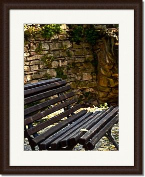Park bench Framed Prints