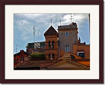 Rome Rooftops Framed Prints