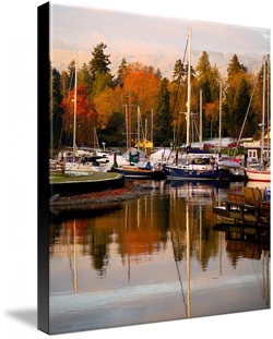 Autumn Harbour Canvas Prints