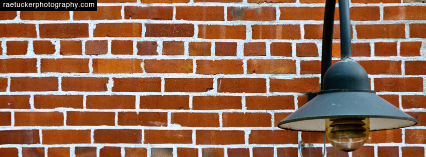 Brick wall and lamp free facebook banner