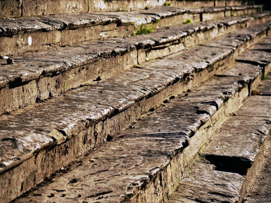 Time Weathered Stairs in Arezzo, Italy