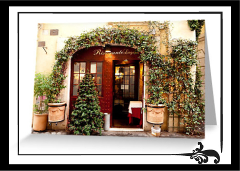 Ristorante in Rome Christmas Greeting Card